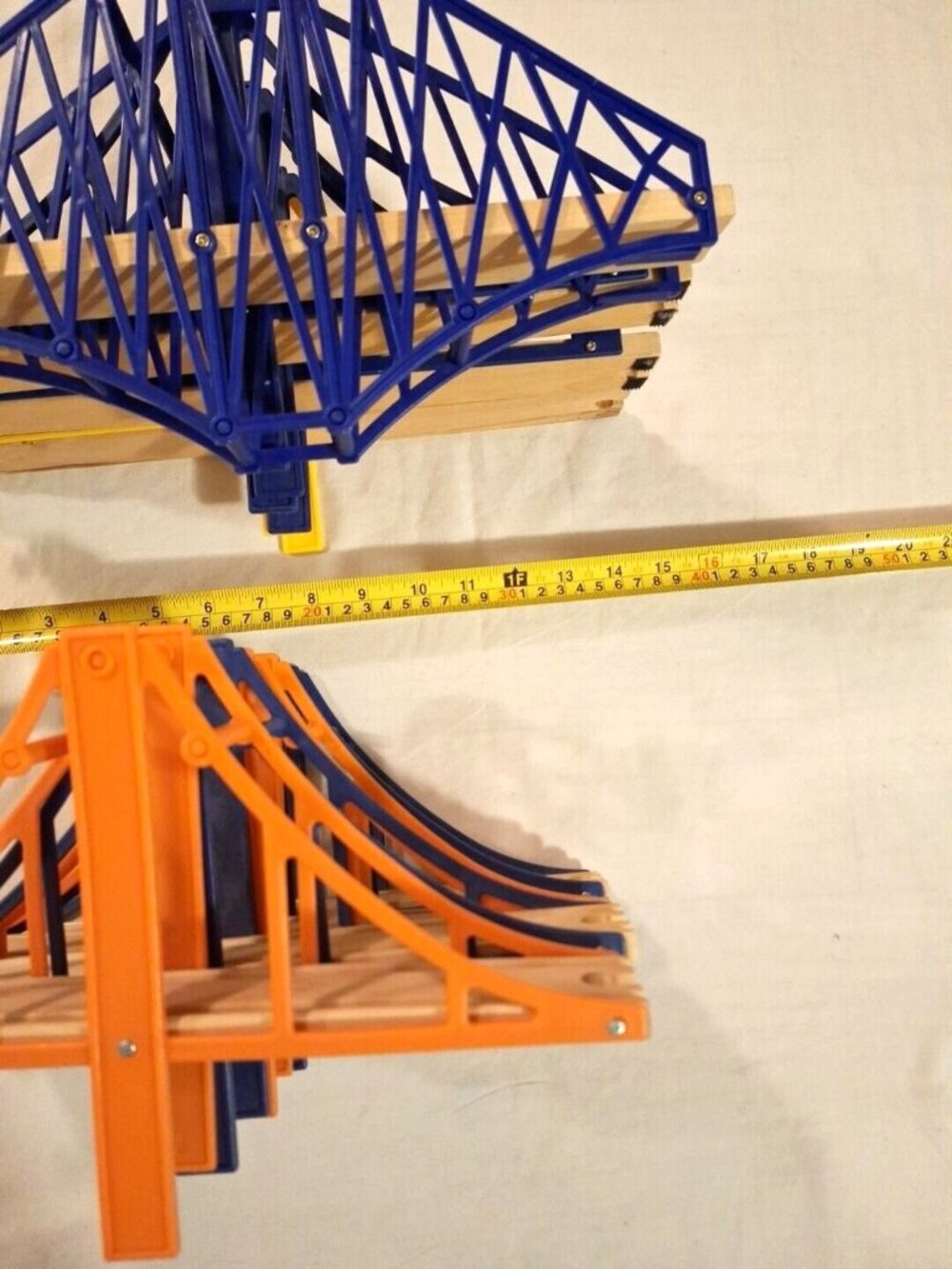 Train Bridge Suspension Wooden Railroad Riser Blocks READ - Picture 8 of 11